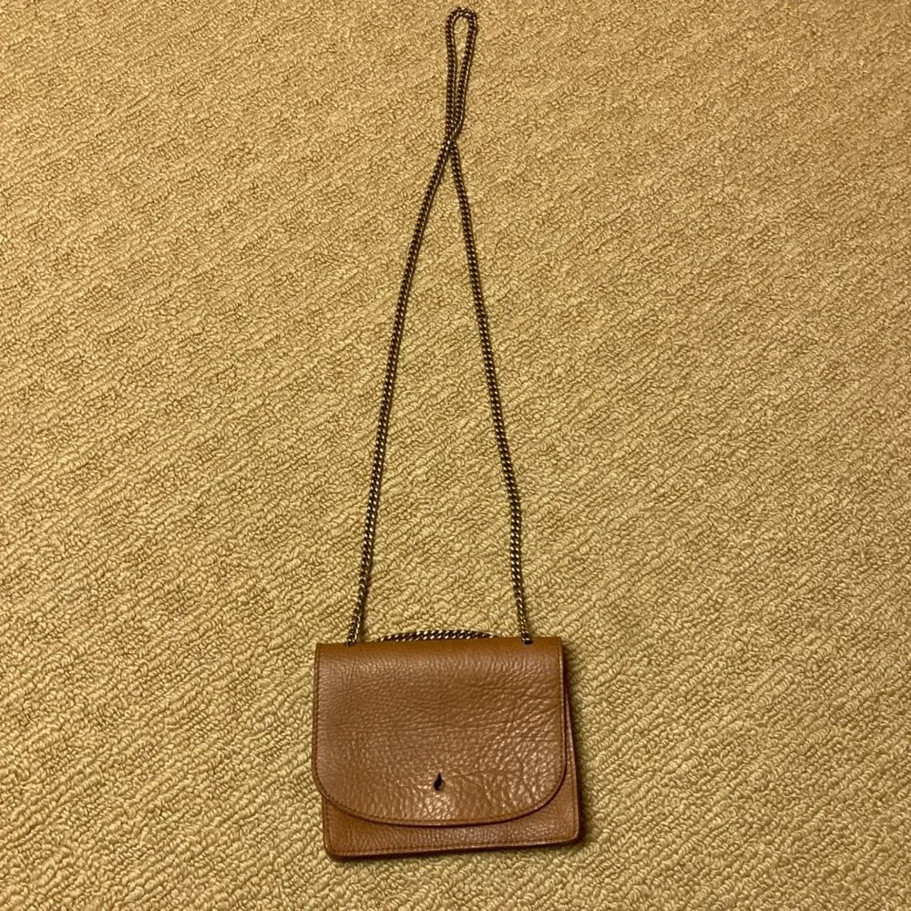 Madewell The Chain Crossbody Bag Brown Leather New Purse - Picture 1 of 7